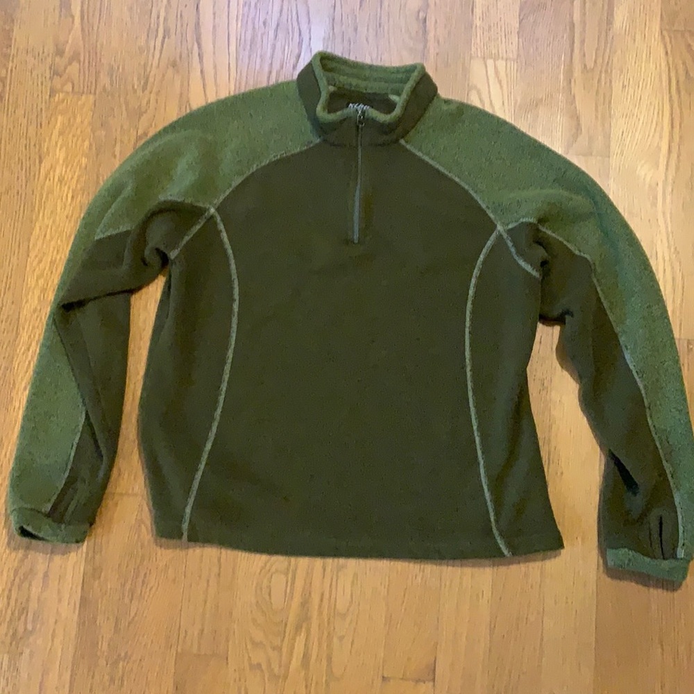 Kuhl Fleece I/4 Zip Boys Medium Olive Green